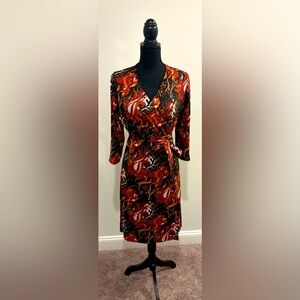 LuLaRoe Wrap Dress Fall Colors - Size Medium